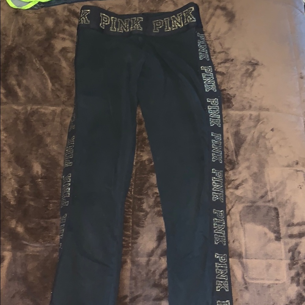 Black legging with glitter